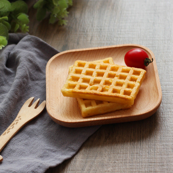 Japanese Wooden Plate for Desserts and Baking Items