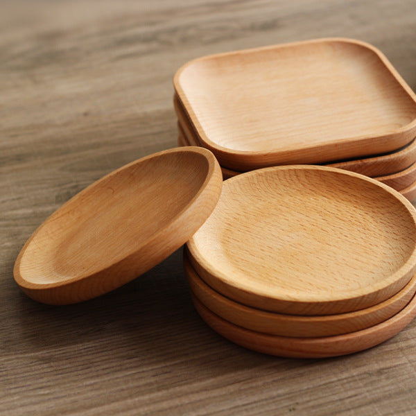 Japanese Wooden Plate for Desserts and Baking Items